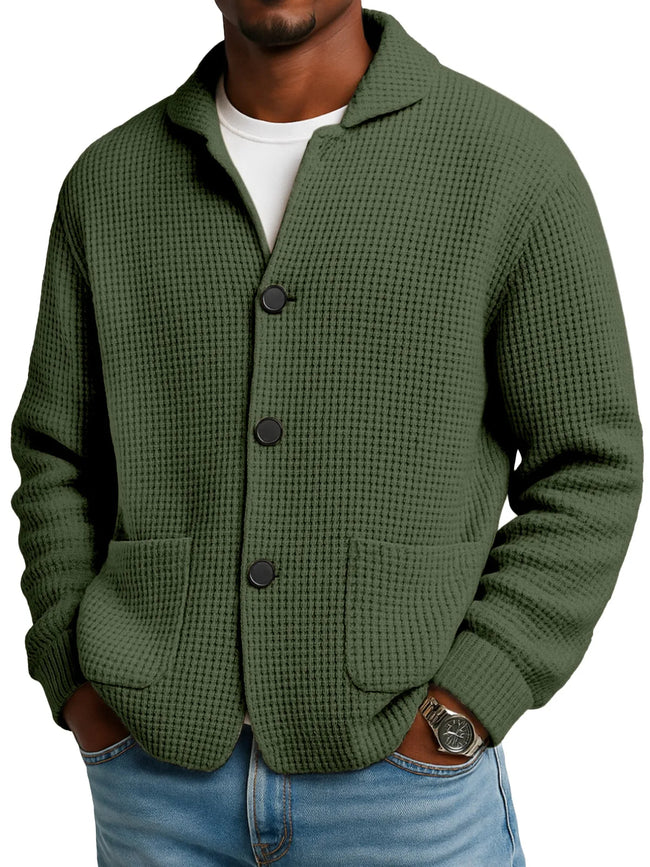 Autumn And Winter Solid Color Stand Collar Knitted Sweater Jacket