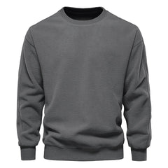 Men's Fleece Solid Color Shoulder Drop Pullover Sweatshirt