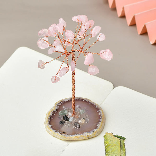 Natural Agate Slice Fortune Tree