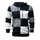 Men's Pullover Contrast Color Block Hoodie Sweater