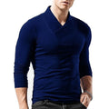 Men's Solid Color Turtleneck Long Sleeve T-Shirt