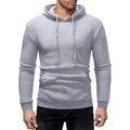 Men's Basic Solid Color Pullover Hooded Sweatershirt