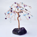 Natural Crystal Stone Base Three-color Fortune Tree