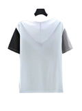 Mullins Color Block Patched Drawstring Hooded Tee