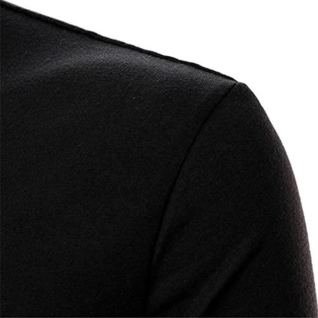 Men's Color Block Half Zipper Long Sleeve Polo T-shirt