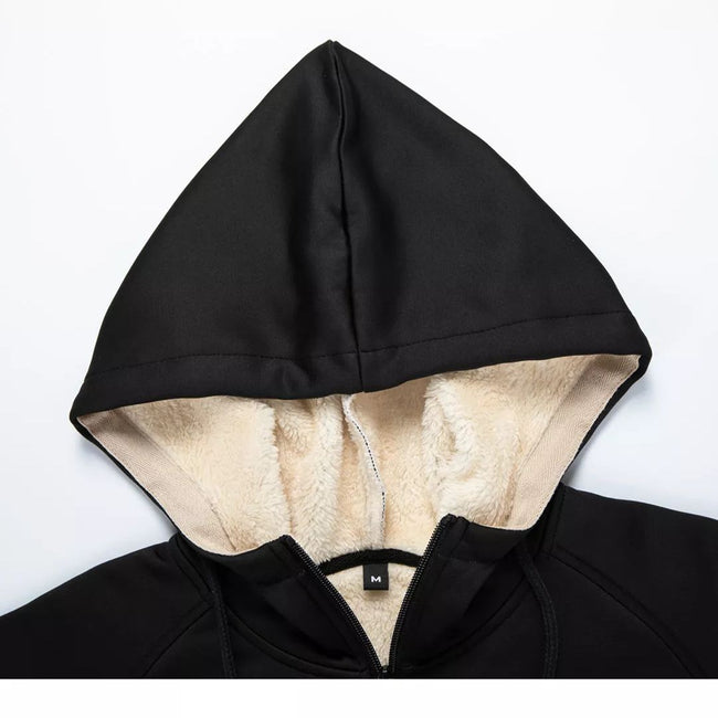Men's Full Zip Regular Fit Fleece Hooded Sweatshirt with Pockets