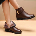 š„Last Day Promotion 50% OFF - Women's Metal Buckle Genuine Leather Wool Orthopedic Boots
