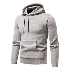 Men's Chenille Basic Casual Pullover Hooded Sweater