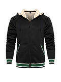 Men's Full Zip Regular Fit Fleece Hooded Sweatshirt with Pockets
