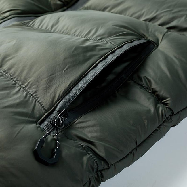 Men's Stand Collar Detachable Hood Zip-up Padded Gilet