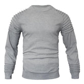 Men's Waffle Patchwork Crew Neck Raglan Sleeves Sweatershirt