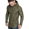 Men's Textured Solid Color High Quality Pullover Hoodies Soft Breathable