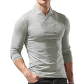 Men's Solid Color Turtleneck Long Sleeve T-Shirt
