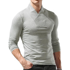 Men's Solid Color Turtleneck Long Sleeve T-Shirt