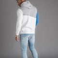 Men's Patchwork Contrast Hooded Sweatshirt