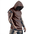Men's Solid Color Casual Zipper Sports  Hoodie Tank Top