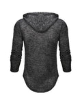 Men's Slub Yarn Hooded Long-sleeve T-shirt