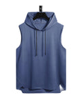 Ryan Drawstring Hooded High Low Hem Tank Top