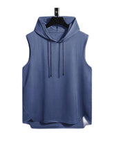 Ryan Drawstring Hooded High Low Hem Tank Top