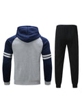William Color Block Striped Sweater Suit