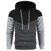 Men's Hoodie Pullover Patchwork Drawstring Sweatshirt With Pocket Sports & Outdoor Casual Daily