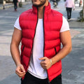 Men's Stand Collar Lightweight Zip-up Puffer Gilet