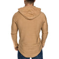 Men's Textured Solid Color High Quality Pullover Hoodies Soft Breathable