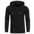 Men's Jacquard Small Check Pullover Basic Hoodie Sweatshirt