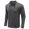 Men's Stand Collar Zip Solid Color Long Sleeve T-Shirt