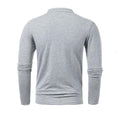 Men's Henley Jersey Patchwork Long Sleeve T-Shirt