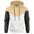 Men's Hoodie Pullover Patchwork Drawstring Sweatshirt With Pocket Sports & Outdoor Casual Daily