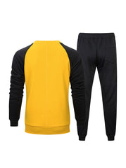 Terry Round Neck Sweater With Elastic Waist Sweatpants