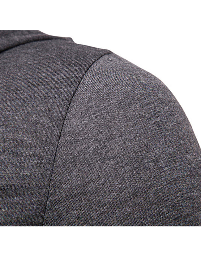 Men's Lace-up Short Sleeve Hooded T-shirt