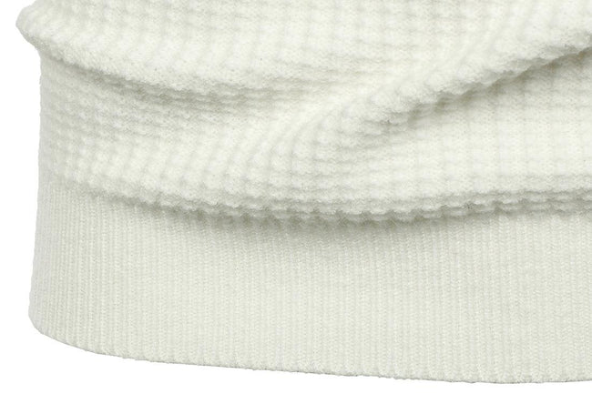 Men's Lapel Pullover Waffle Half Zipper Slim Fit Sweater