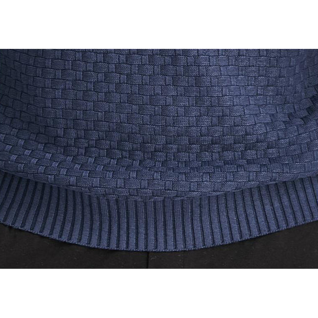 Men's Pullover Jacquard Check Pattern Hooded Sweater Basic Vintage Style