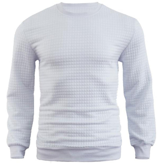 Men's Jacquard Small Check Pullover Sweatershirt