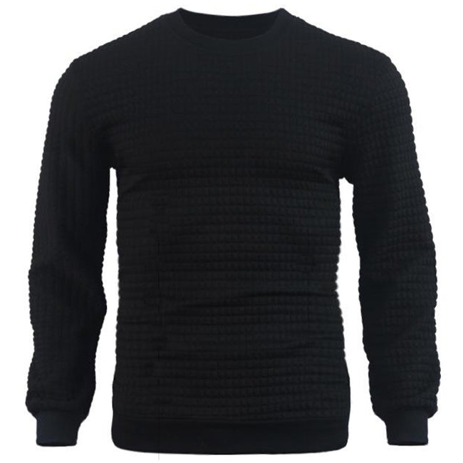 Men's Jacquard Small Check Pullover Sweatershirt