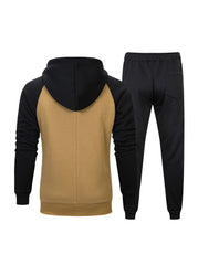 Mark Drawstring Hoodie Sweater With Elastic Waist Sweatpants