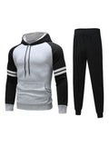 William Color Block Striped Sweater Suit