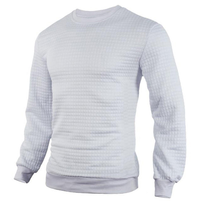 Men's Jacquard Small Check Pullover Sweatershirt
