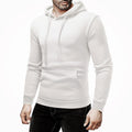 Men's Basic Solid Color Pullover Hooded Sweatershirt