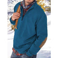 Men's Outdoor Half Zip Long Sleeve Stand Collar Sweatshirt