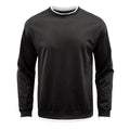 Men's Pullover Solid Color Patchwork Crew Neck Sweatshirts