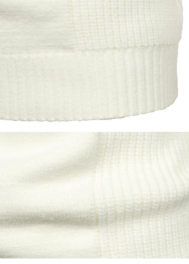 Men's Lapel Pocket Vintage Style Raglan Sleeve Slim Fit Knit Sweater