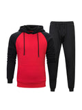 Mark Drawstring Hoodie Sweater With Elastic Waist Sweatpants