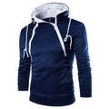 Men's Stand Collar Solid Color Zip Hoodies Sweatshirts