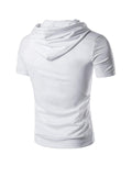 Ronald Solid Color Hooded Casual T-shirt