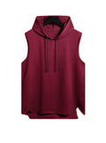 Ryan Drawstring Hooded High Low Hem Tank Top