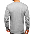 Men's Pullover Solid Color Fleece Crew Neck Sweatshirts