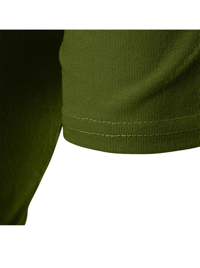 Ronald Solid Color Hooded Casual T-shirt